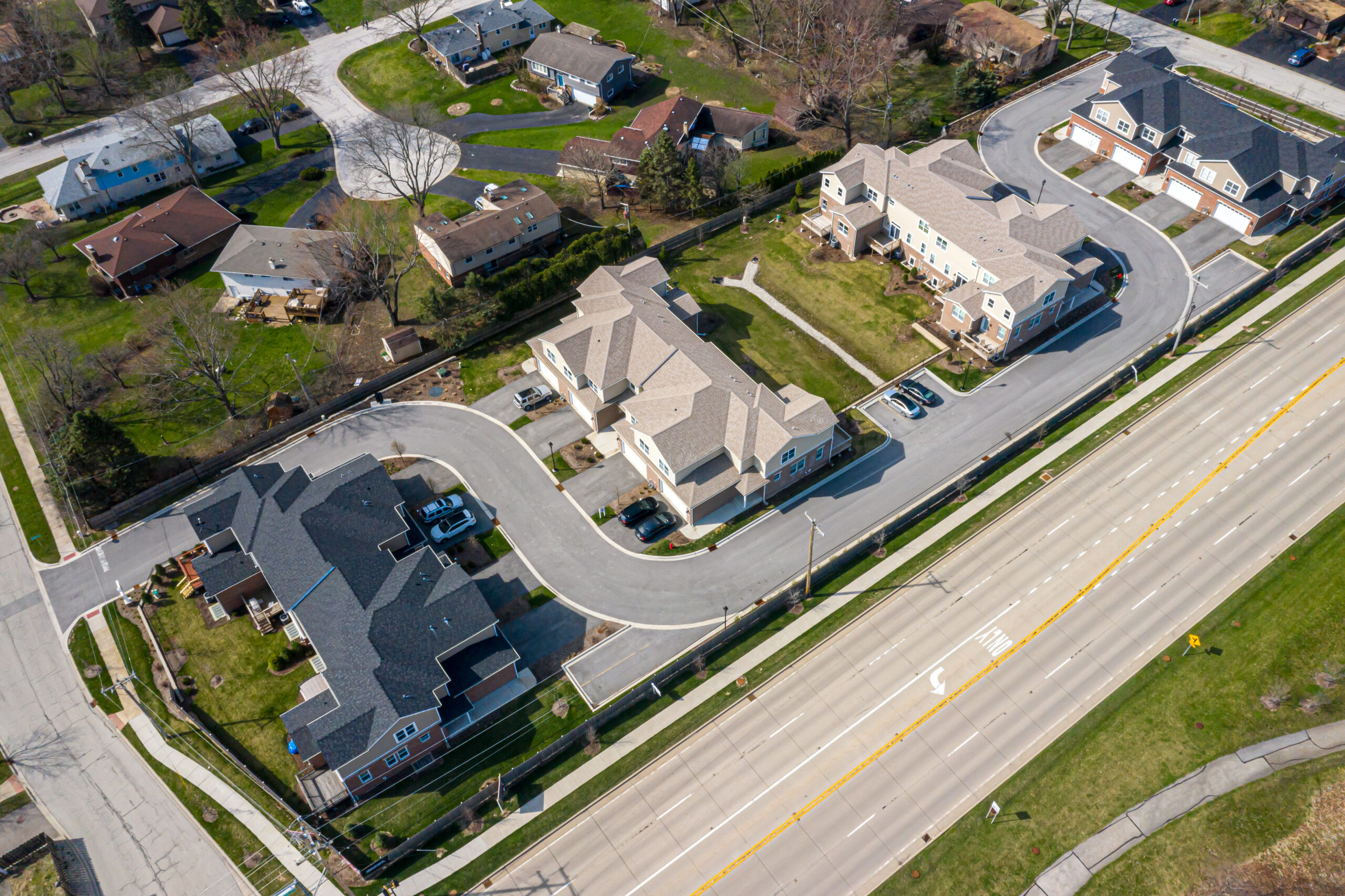 aerial view of Newberry Lane condominium community
