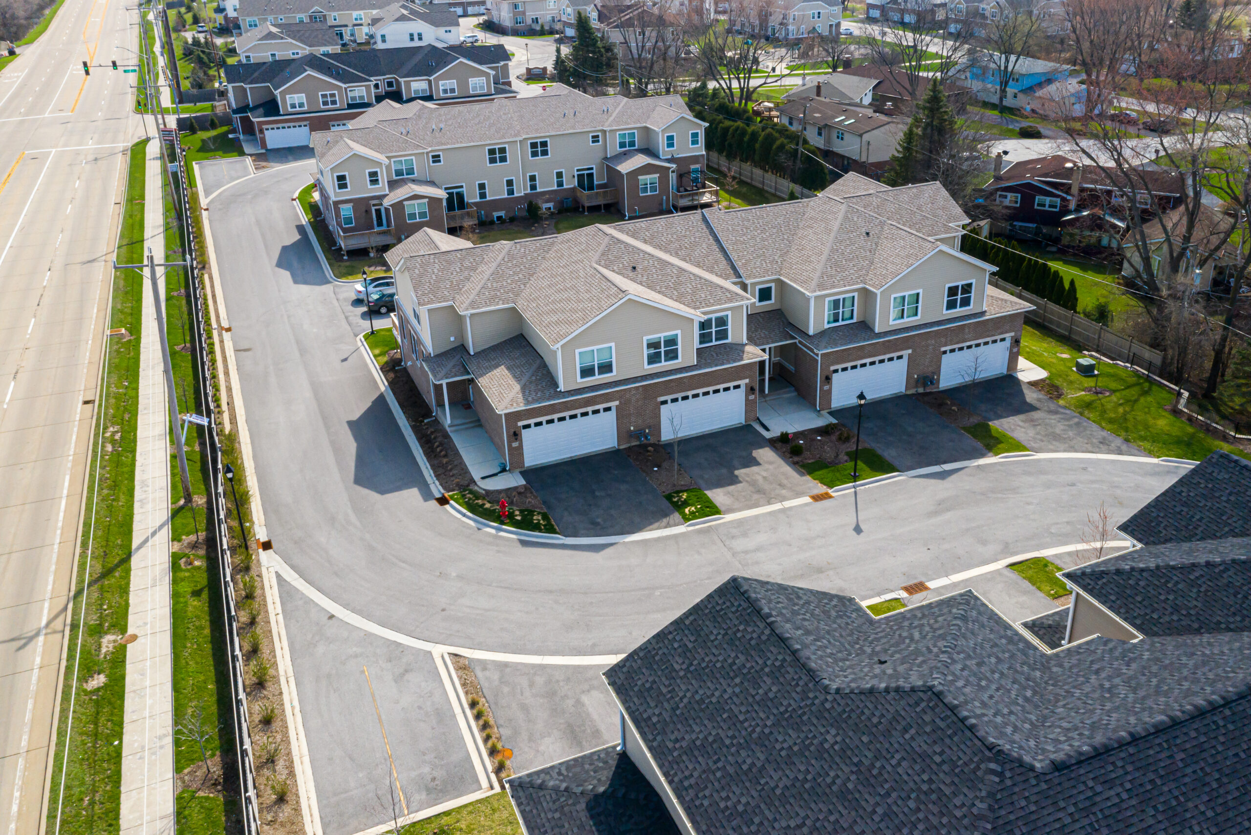 aerial view of Newberry Lane condominium community