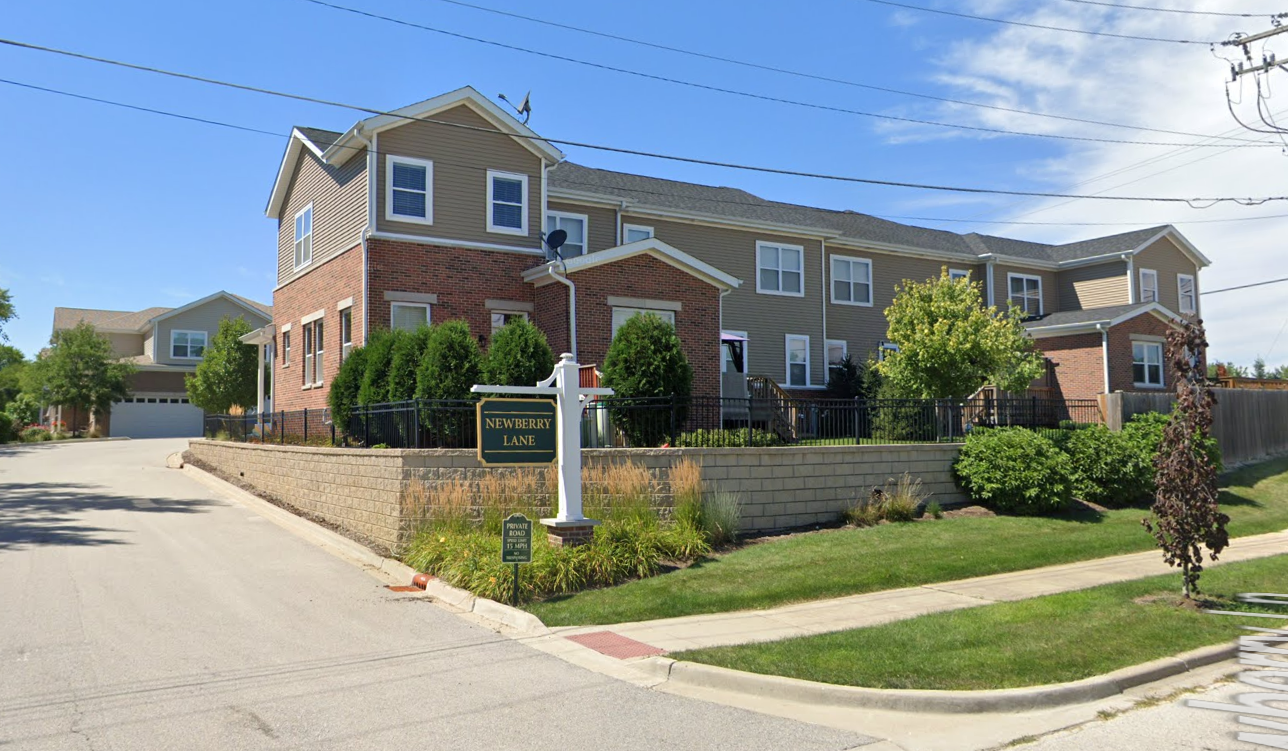 street view of newly built condominiums at Newberry Lane